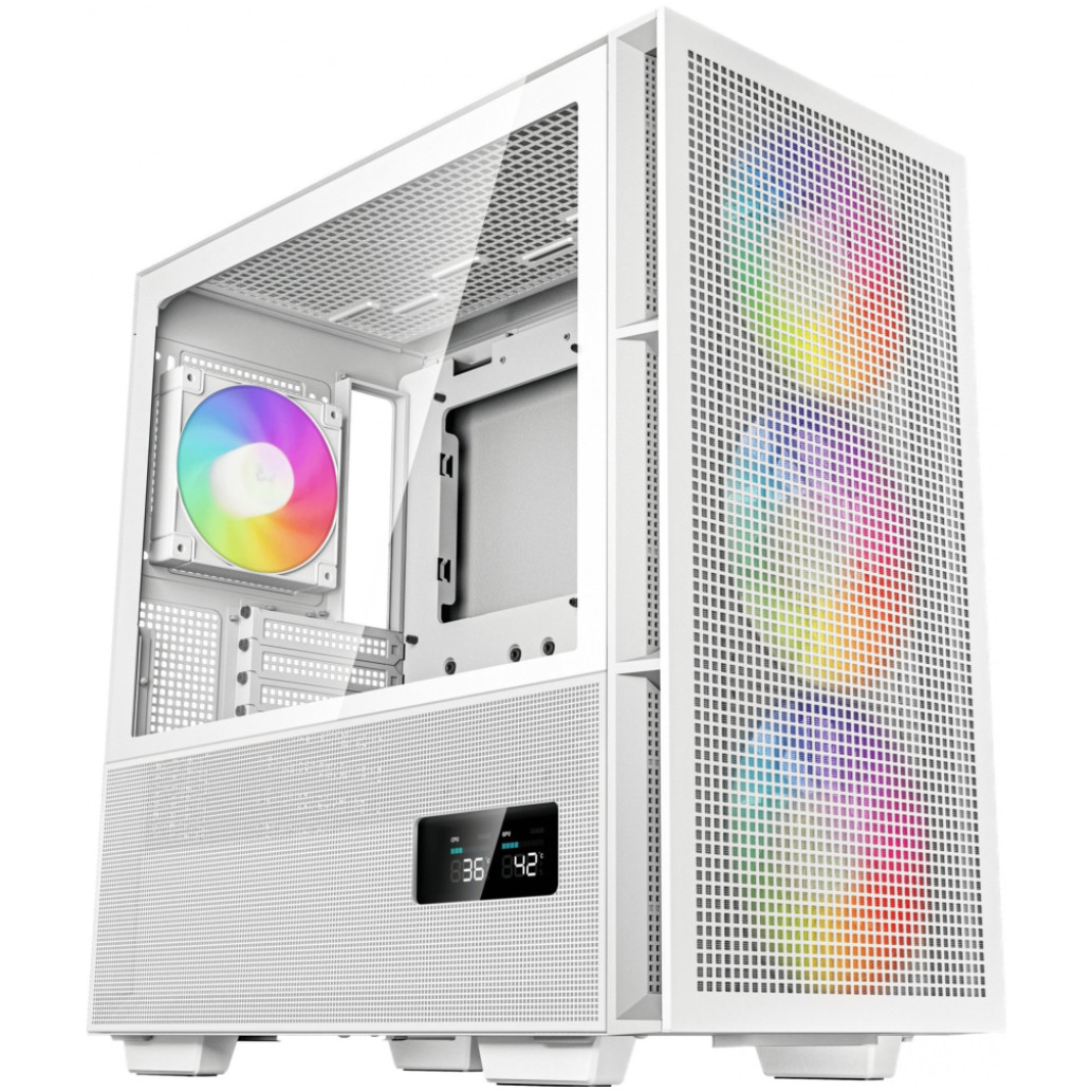 Deepcool ch560 digital | midiatx | kaljeno steklo | bela rgb | računalniško ohišje 1 Ohišje deepcool ch560 digital midiatx – bela rgb
komponentko