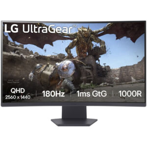 LG 32GS60QC-B UltraGear | 31,5" QHD 2560x1440 | Curved Gaming 180Hz 1ms VA | FreeSync HDR10 sRGB 99% | Gaming Monitor