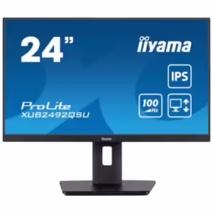 Iiyama ProLite XUB2492QSU-B1 | 60,5 cm (23,8") | 2560x1440 | 100Hz | IPS | 0,5ms | HDMI DisplayPort 4xUSB3.2 | Pivot | Zvočniki | sRGB99% | FreeSync | Poslovni Monitor