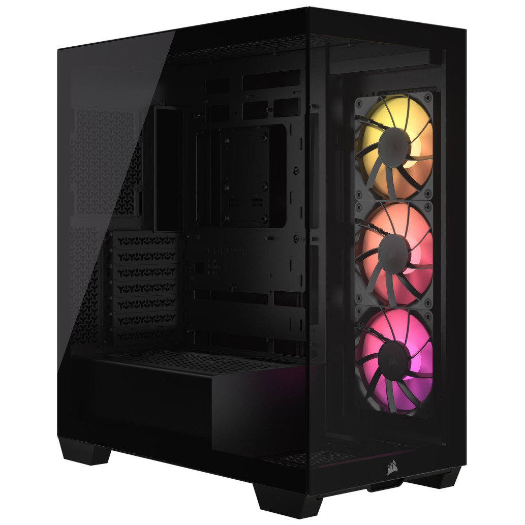 Corsair 3500x | midiatx | kaljeno steklo | črna argb | računalniško ohišje 1 Ohišje corsair 3500x midiatx – črna argb komponentko