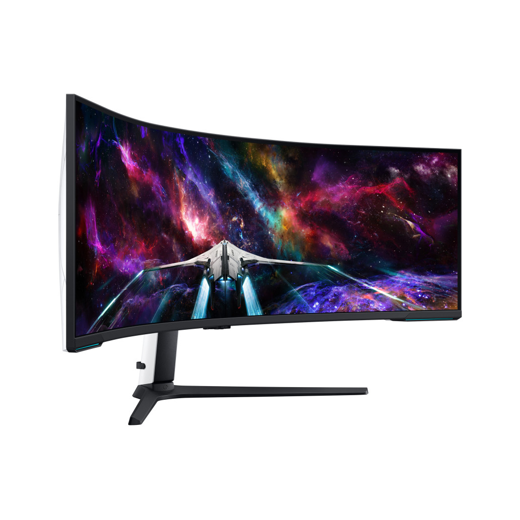 Samsung odyssey neo g9 s57cg954nu | 144,8cm (57") | 7680x2160 | 240hz | va | 1ms | 3xhdmi displayport 2xusb3. 0 | freesync premium pro | ukrivljen gaming monitor 1 Monitor samsung 144,8 cm (57″) s57cg954nu 7680×2160 curved gaming 240hz va 1ms 3xhdmi displayport 2xusb3. 0 has dci-p3-95% freesync premium pro kvm hdr1000 odyssey neo g9 komponentko