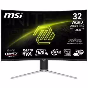 MSI 325CQRFDE QD E2 | 80cm (31,5") | 2560x1440 | 180Hz | VA | 0,5ms | AdaptiveSync | Ukrivljen Gaming Monitor