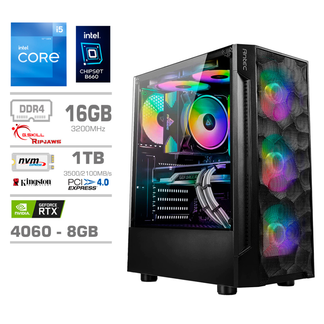 Računalnik mega twr s7 i5-12600k | rtx 4060 | 16gb | 1tb 4. 0 | 750w | brez os | rgb | gaming računalnik 1 Računalnik mega twr s7 i5-12600k/rtx4060/16gb/1tb-4. 0/750w/brez os rgb komponentko