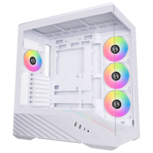 Lian-Li Vector V100 | Bela RGB | ATX E-ATX Micro-ATX Mini-ITX | Kaljeno Steklo | 4× 120 mm ARGB | Midi Tower Ohišje