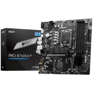 MSI PRO B760M-P | LGA1700 Intel B760 | DDR5 6800+ OC | VGA HDMI DisplayPort | PCIe 4.0 M.2 | Micro ATX Matična Plošča
