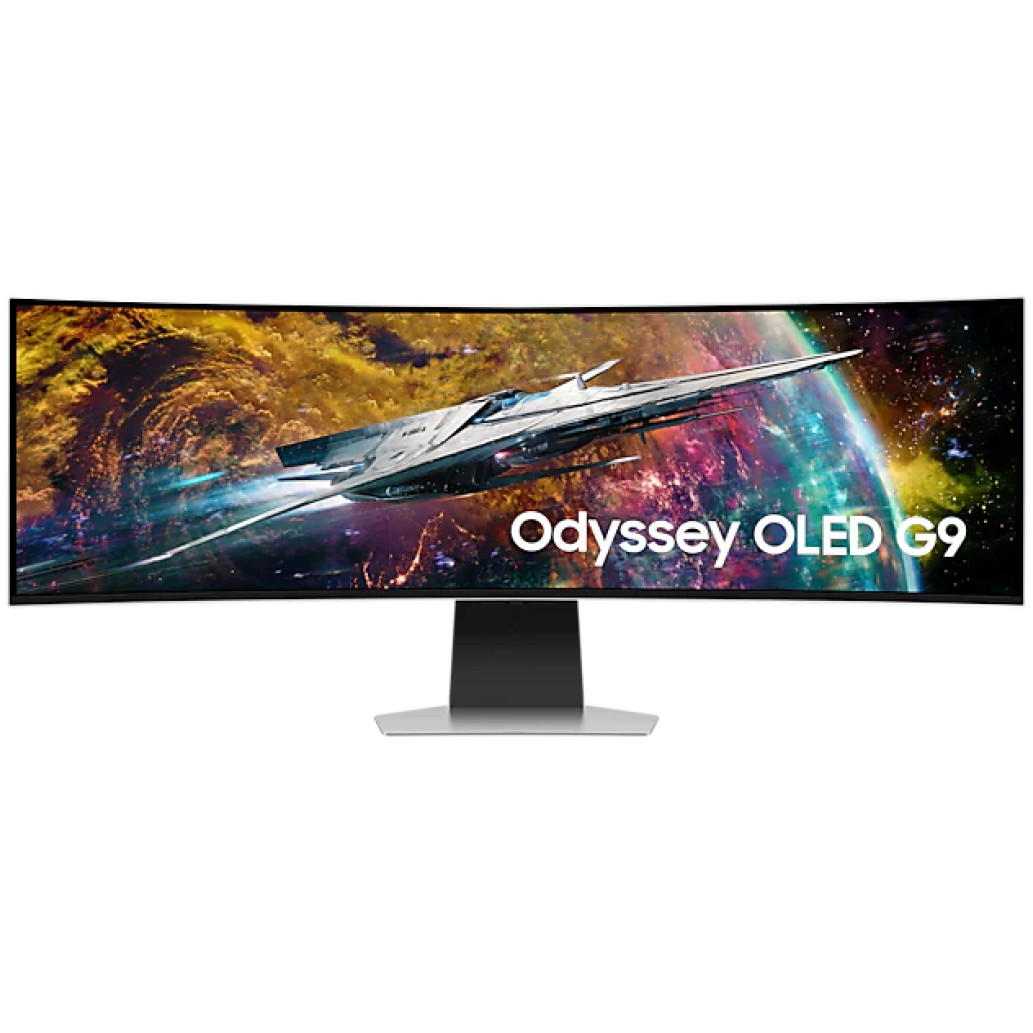 Samsung odyssey oled g9 s49cg954su | 124,5cm (49") | 5120x1440 | 240hz | oled | 0,03ms | hdmi displayport 2xusb-c | has | zvočniki | dci-p3-99% | freesync premium pro | smart tizen | ukrivljen širok monitor 1 Samsung odyssey oled g9 s49cg954su | 124,5cm (49″) | 5120×1440 | 240hz | oled | 0,03ms | hdmi displayport 2xusb-c | has zvočniki 2x5w dci-p3-99% freesync premium pro bt wifi hdr400 smart tizen komponentko