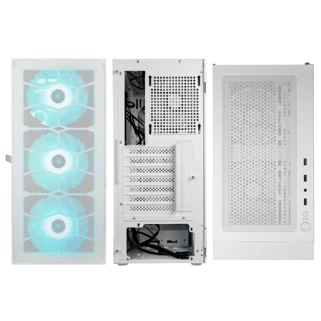 Kolink observatory hf mesh | bela | 6x argb ventilatorji | mesh sprednja stranica | kaljeno steklo | midi tower ohišje 3 Kolink observatory hf mesh | bela | 6x argb ventilatorji | mesh sprednja stranica | kaljeno steklo | midi tower ohišje