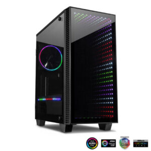 Inter-Tech X-608 Infini Gaming | M-ATX | 1xUSB3.0 1xUSB3.0 | Kaljeno Steklo | RGB-PWM Kontroler | Računalniško Ohišje
