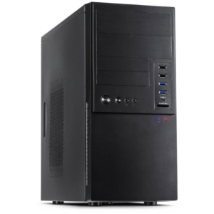 Inter-Tech IT-6865 | Črno Micro-ATX Ohišje Z USB-C In Čitalcem Kartic | 2× USB 3.0 2× USB 2.0 SDXC MMC MS | Računalniško Ohišje