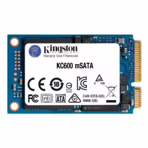 Kingston KC600 M.2 mSATA 52-Pin | 512GB | 550/520 MB/s | 3D TLC NAND | AES 256-Bit | SSD Disk