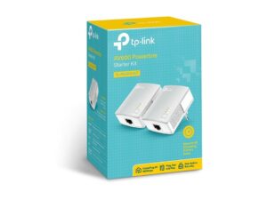 TP-Link TL-PA4010KIT | AV600 Powerline Starter Kit | 2x Adapter | Plug & Play | Bela Powerline Postaja