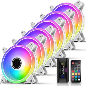 EZDIY-FAB Moonlight White | 120mm ARGB Paket 6x | Fan Hub X In Daljinec | Ventilatorji Za Računalnik