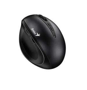 Genius Ergo 8300S | Brezžična 2,4 GHz | Navpična Ergonomska Oblika | Tihi Kliki | 1600 DPI | Črna Miška