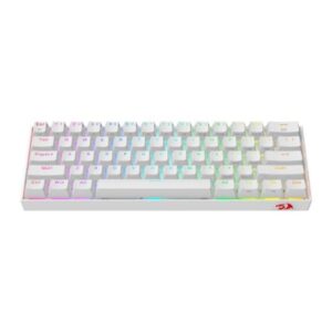 Redragon Draconic K530RGB Pro | Bela | Mehanska | Rdeča Stikala | RGB | Bluetooth 5.0 + 2.4 GHz + USB-C | 60% Gaming Tipkovnica