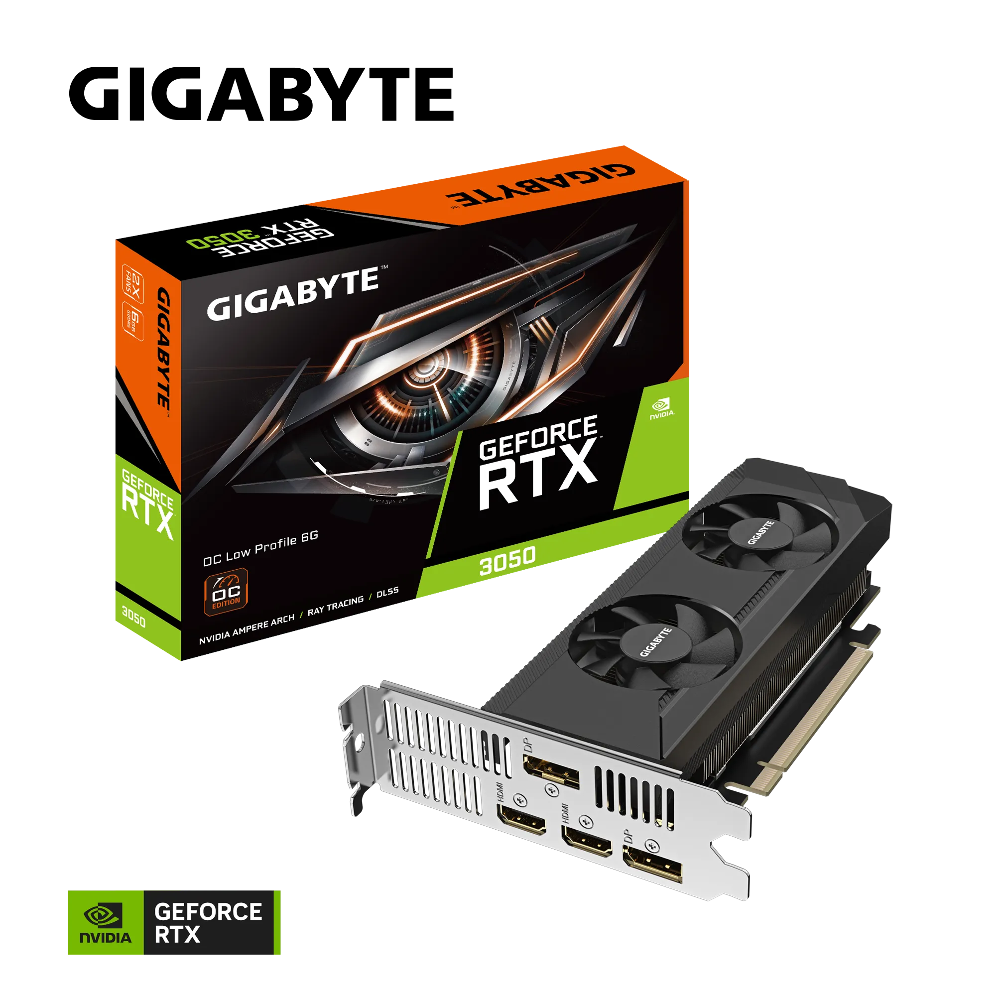 Gigabyte rtx 3050 oc low profile 6g | gddr6 | 2xhdmi 2xdisplayport | gaming grafična kartica 1 Grafična kartica gigabyte geforce rtx 3050 oc low profile 6g, 6gb gddr6, pci-e 4. 0 komponentko