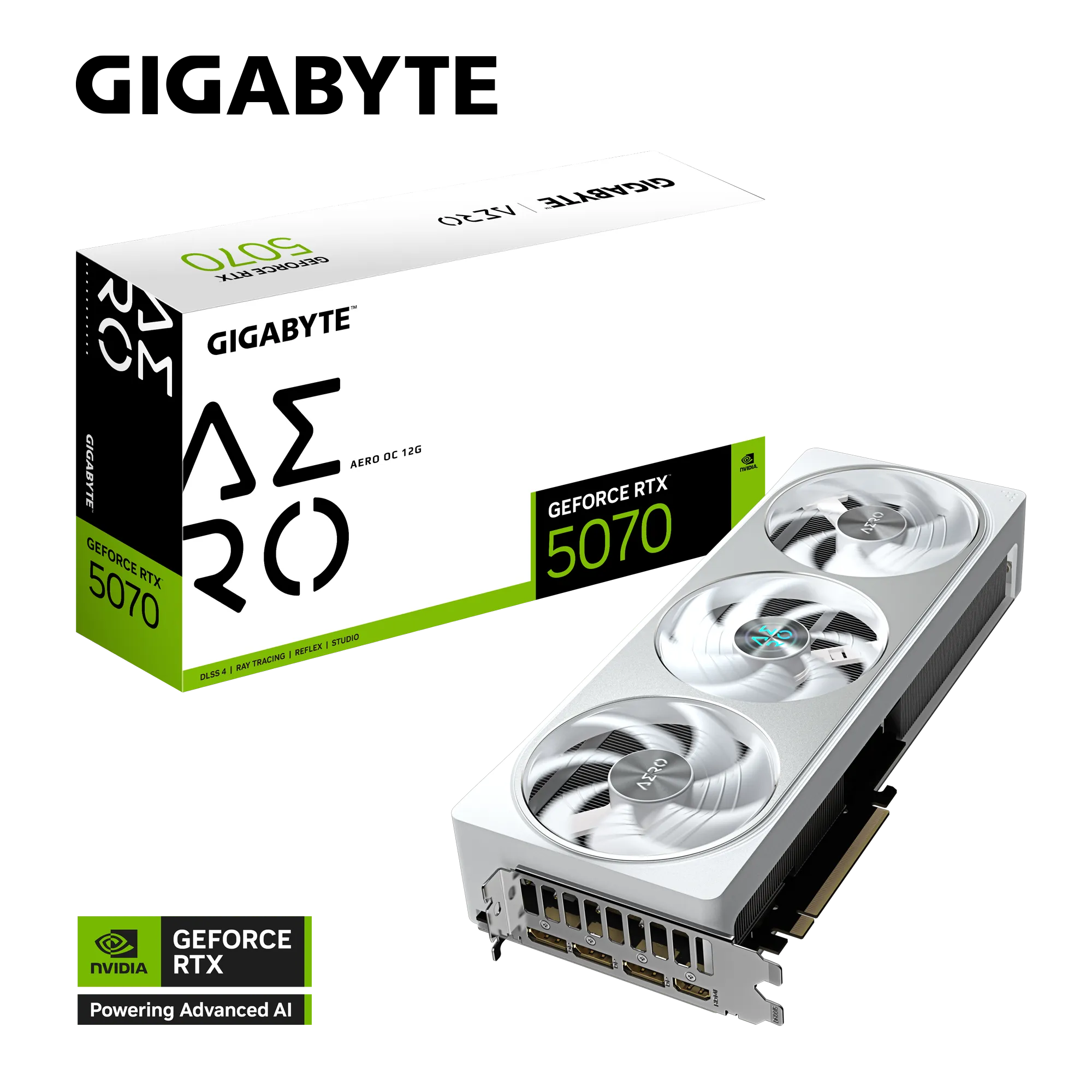 Gigabyte rtx 5070 aero oc 12gb | gddr7 | pci-e 5. 0 | gaming grafična kartica 1 Grafična kartica gigabyte geforce rtx 5070 aero oc 12g, 12gb gddr7, pci-e 5. 0 komponentko
