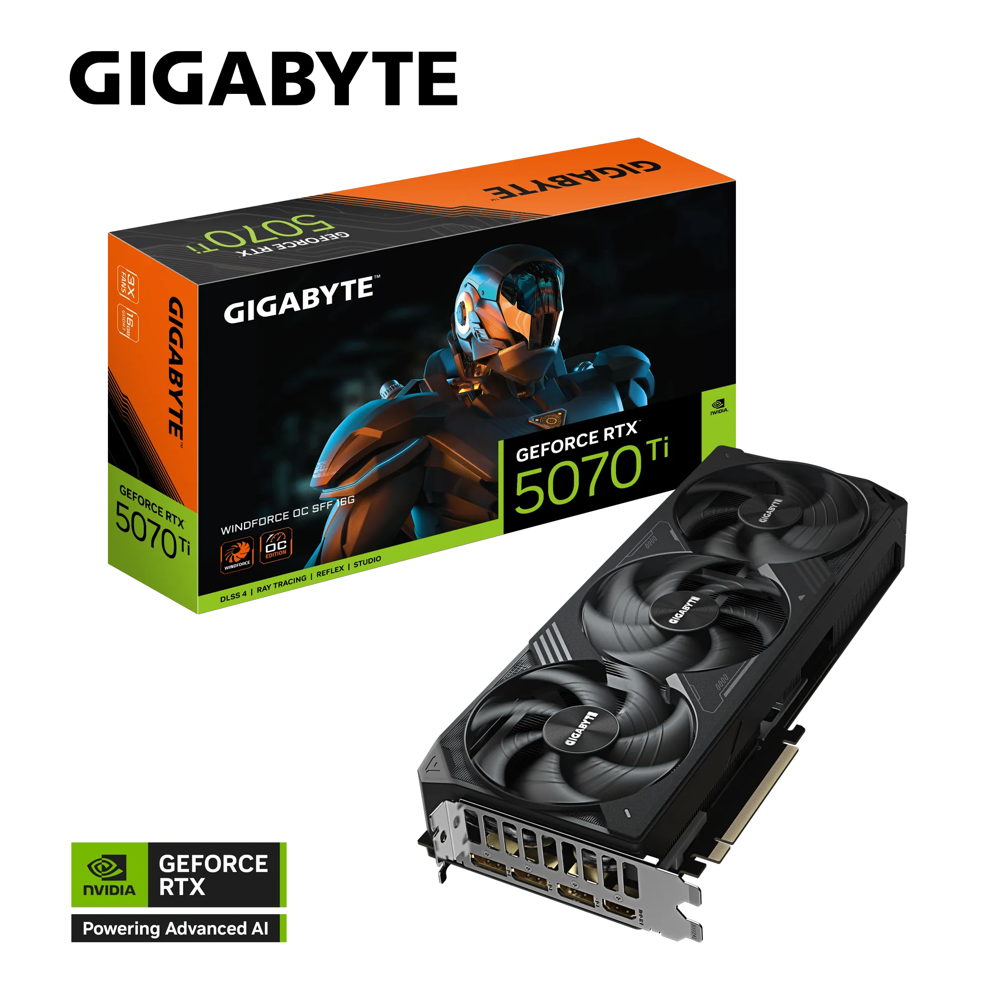 Gigabyte rtx 5070 ti windforce oc sff 16gb | gddr7 | hdmi 3xdisplayport | gaming grafična kartica 1 Grafična kartica gigabyte geforce rtx 5070 ti windforce oc sff 16g, 16gb gddr7, pci-e 5. 0 komponentko