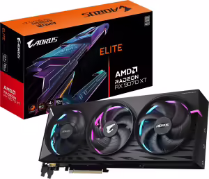 GIGABYTE Aorus RX 9070 XT ELITE 16GB | GDDR6 | PCI-E 5.0 | Zverinska Grafična Kartica