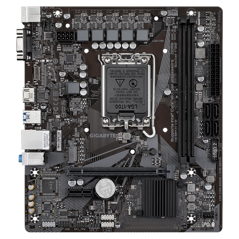 Gigabyte h610m h v2 | ddr5 | sata3 | hdmi usb3. 2gen1 | lga1700 | matx | matična plošča 1 Gigabyte h610m h v2, ddr5, sata3, hdmi, usb3. 2gen1, lga1700 matx komponentko