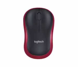 Miška Logitech M185 | Brezžična | Rdeča | Optična Miška