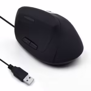 Miška Ewent Ergonomic Vertical | 1800dpi | Črna | USB | Miška