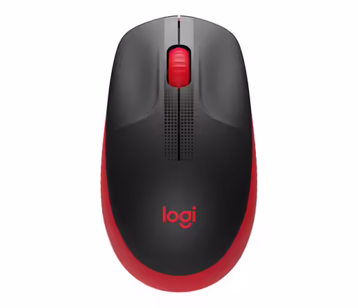 Miška logitech m190 | brezžična | rdeča | miška za levičarje in desničarje 1 Miška logitech m190 wireless, rdeča komponentko