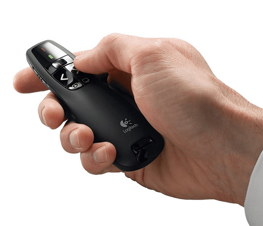 Presenter logitech r400 | brezžičen | usb | rdeč laser | laserski kazalnik za predstavitve 1 Presenter logitech r400, brezžičen, usb, rdeč laser komponentko