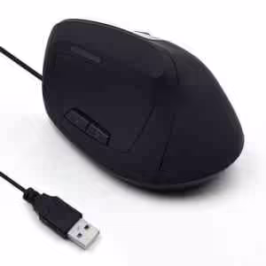 Miška Ewent Ergonomic Vertical | 1800dpi | Črna | USB | Miška