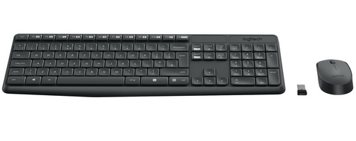 Tipkovnica in miška logitech wireless combo mk235 | us | črna | pisarniška tipkovnica in miška 1 Tipkovnica in miška logitech wireless combo mk235, us komponentko