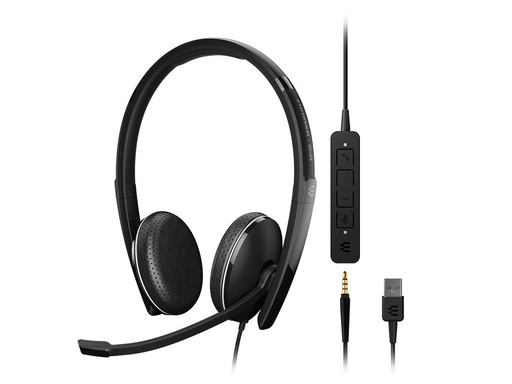 Slušalke epos | sennheiser adapt 165 usb ii | mikrofon | črna | pisarniške slušalke 1 Slušalke epos | sennheiser adapt 165 usb ii komponentko