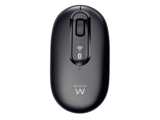 Miška ewent dual-connect wireless | 1200dpi | bluetooth | usb | črna | simetrična miška 1 Miška ewent dual-connect wireless, 1200dpi, bluetooth, usb, črna komponentko