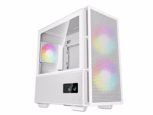 Deepcool ch360 digital | micro-atx | argb | lcd | kaljeno steklo | belo | računalniško ohišje 1 Računalniško ohišje deepcool ch360 digital, micro-atx, argb, lcd, kaljeno steklo, belo komponentko