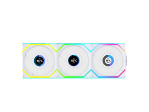 Ventilator za Lian Li UNI FAN SL | Wireless | 120mm | ARGB | PWM | LCD Zaslon | Bela | 3xVentilator + Kontroler