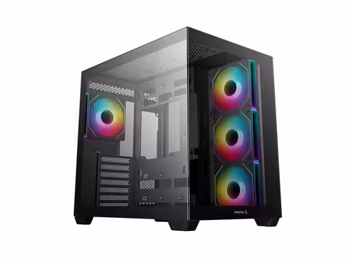 Deepcool cg530 4f | atx | argb | kaljeno steklo | črno | računalniško ohišje 1 Računalniško ohišje deepcool cg530 4f, atx, midi-tower, argb, kaljeno steklo, črno komponentko