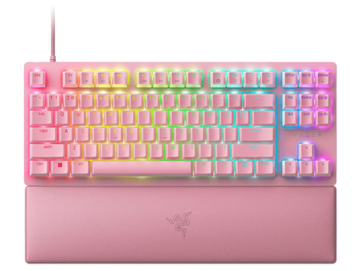 Tipkovnica razer huntsman v2 tenkeyless, linearna optična stikala, roza, us slo g. Komponentko