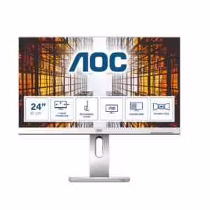 Monitor AOC X24P1 | 60,9 cm (24,0") | 1920x1200 | IPS | VGA DVI HDMI DisplayPort | Pivot | Zvočniki | Siva | Poslovni Monitor