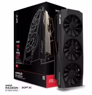 XFX RX 9070 XT Quicksilver Gaming 16GB | GDDR6 | 3 Ventilatorji | Gaming Grafična Kartica