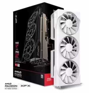 XFX RX 9070 Swift Gaming OC 16GB | GDDR6 | 3 Ventilatorji | Bela | Grafična Kartica