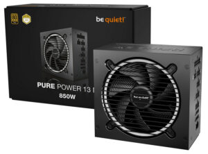 be quiet! Pure Power 13 M 850W | 80 Plus Gold | ATX 3.1 PCIe 5.1 | Modular | 120mm Semi-Passive | Črn | Napajalnik
