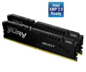 Kingston Fury Beast KF556C40BBK2-64 | 64GB 2x32GB DDR5 5600MHz CL40 | Intel XMP 3.0 | Črn | RAM Pomnilnik