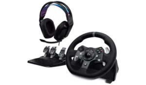 Logitech G G920 Driving Force + G335 Black | Force Feedback Volan S Pedali | Žične Gaming Slušalke | Xbox In PC | Sim Racing Komplet