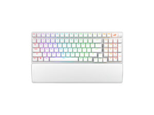 ASUS ROG Strix Scope II 96 Wireless | Bela | ROG NX Snow | PBT | RGB | USB | Bela Gaming Tipkovnica