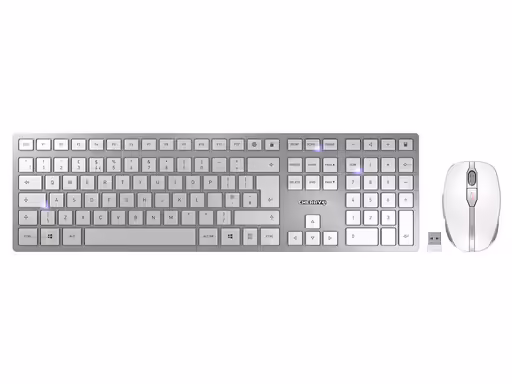 Cherry dw 9100 slim | bluetooth | bela | usb | uk slo g. | tipkovnica + miška 1 Komponentko: tipkovnica in miška cherry dw 9100 slim, bluetooth, bela, usb, uk slo g.