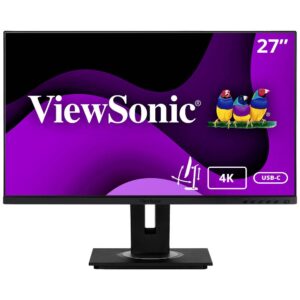 ViewSonic VG2756-4K | 27 Palčni 4K UHD IPS | USB-C 90W LAN HDMI DP | Ergonomski Poslovni Monitor