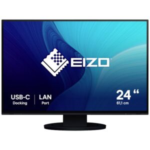 EIZO EV2495-BK FlexScan | 24.1 Palčni IPS Monitor | 16:10 1920x1200 | USB-C 70W LAN KVM Daisy Chain | HDMI DisplayPort | Črn Poslovni Monitor