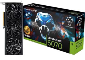 Gainward GeForce RTX 5070 Python III OC | 12GB GDDR7 | NVIDIA Blackwell | DLSS 4 | 192-Bit | PCIe 5.0 | 3x DisplayPort 2.1b In HDMI 2.1b | Grafična Kartica