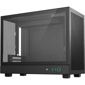 DeepCool CH160 PLUS Črno | microATX Kompaktno Ohišje | Kaljeno Steklo | Ročaj Za Prenos | 240mm Radiator | Računalniško Ohišje