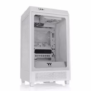 Thermaltake The Tower 200 Snow | Mini-ITX | Kaljeno Steklo | 2× 140 mm CT140 PWM | Belo Računalniško Ohišje