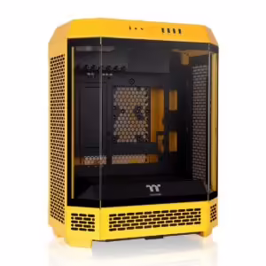 Thermaltake The Tower 600 Bumblebee | ATX In Matične Plošče S Skritimi Priključki | 3× Kaljeno Steklo | Do 420 Mm AIO | Rumeno-Črno Midi Tower Računalniško Ohišje