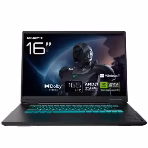 GIGABYTE GAMING A16 3WHK3DE894SH | AMD Ryzen 7 260 | NVIDIA GeForce RTX 5070 8GB GDDR7 | 16GB DDR5 1TB SSD | 16″ FHD+ IPS 165Hz | Windows 11 Home | Gaming Prenosnik